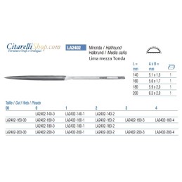 LIMA MEZZA TONDA 200mm n°0