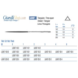 LIMA TRIANGOLO 160mm n°4...